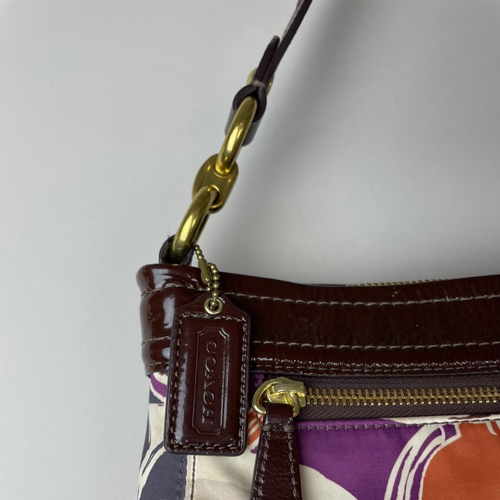 Authentic Coach Ashley Scarf Print Hippie Shoulder Bag